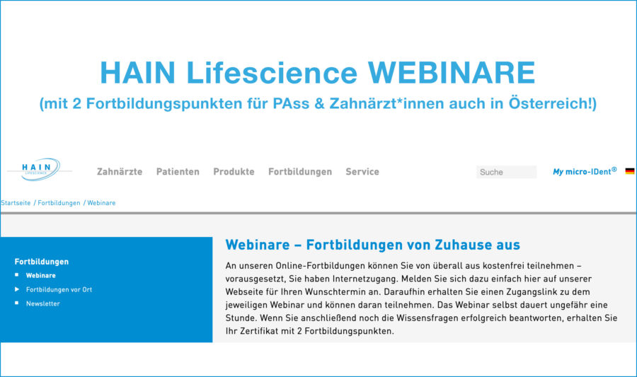 Webinare – HAIN Lifescience