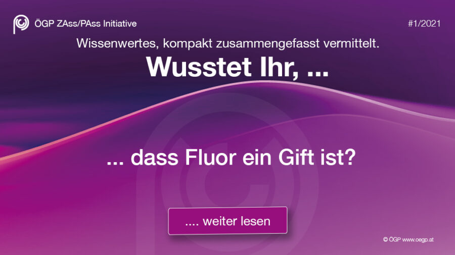 …dass Fluor ein Gift ist?