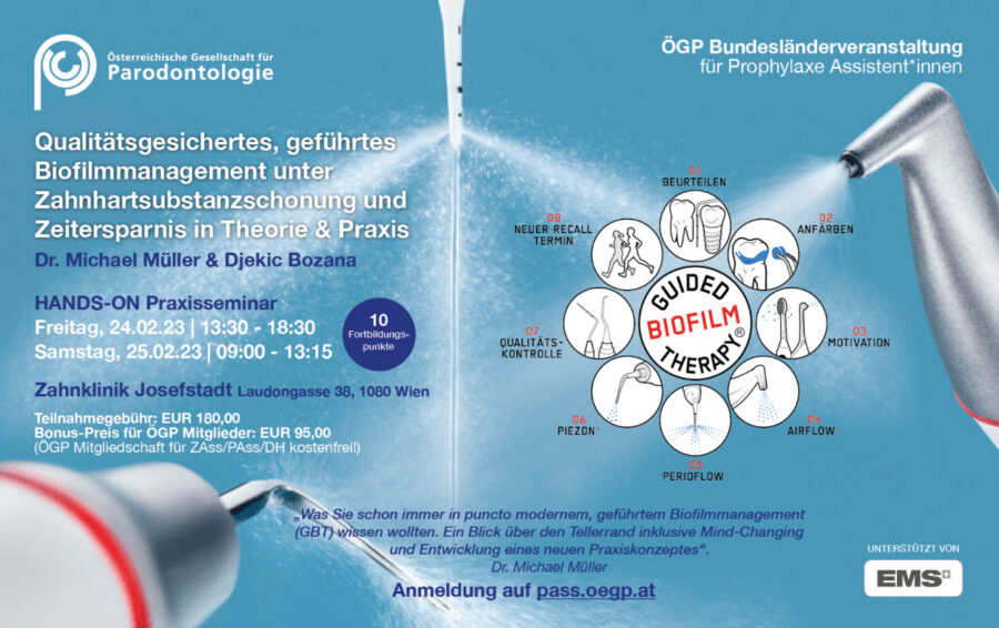 ÖGP Hands-On Praxis-Seminar | Biofilmmanagement | 24./25.02.2023, Wien
